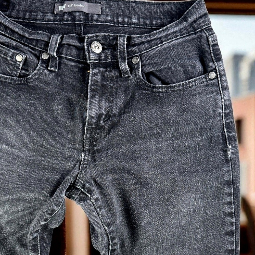 Levis 515 Jeans Women 6 (28x28) Bootcut Black Denim Pants Cowgirl Rodeo‎ Flare